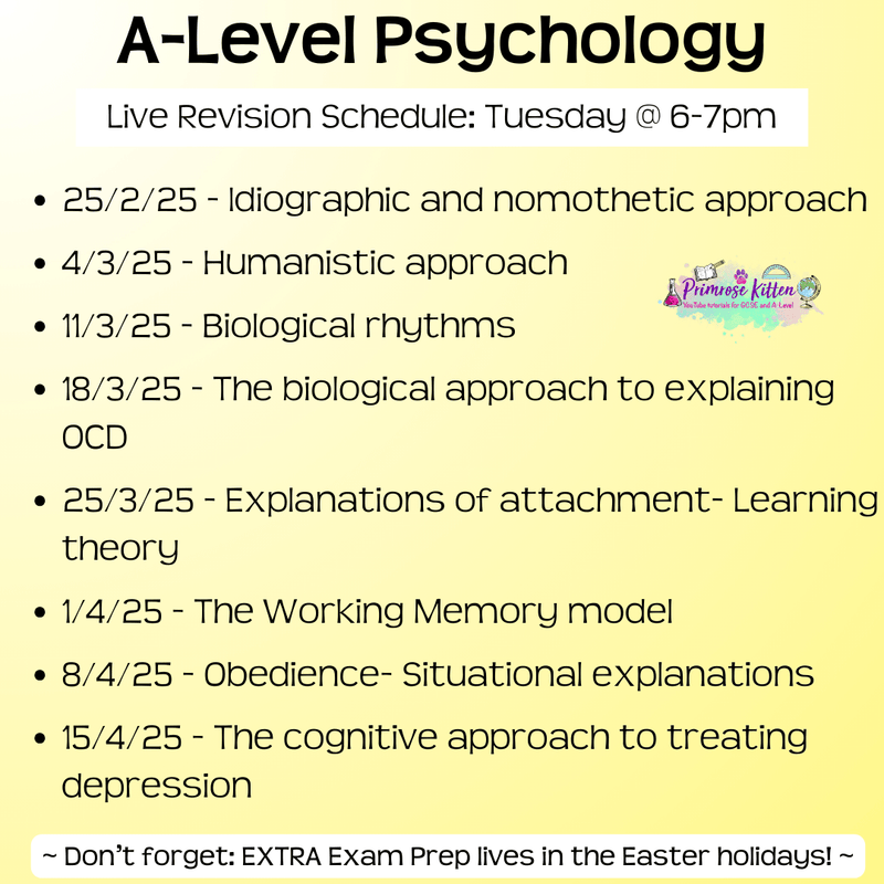 AQA A - Level Psychology Exam Masterclass - Primrose Kitten