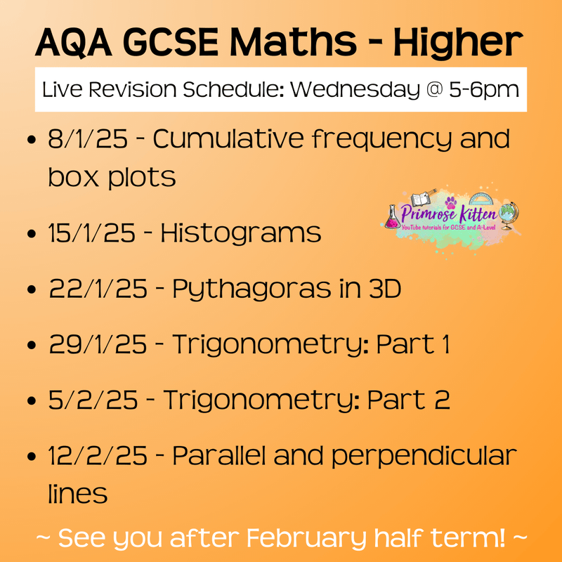 AQA GCSE Maths (HIGHER) Exam Masterclass - Primrose Kitten