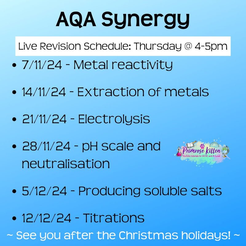 AQA Synergy GCSE Science Exam Masterclass - Primrose Kitten