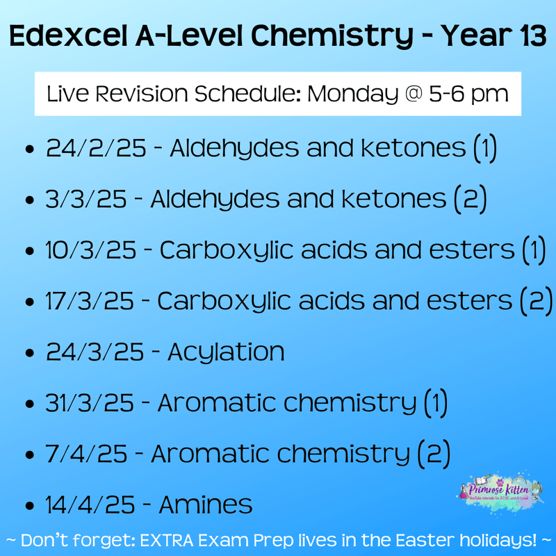 Edexcel A - Level Chemistry Exam Masterclass - Primrose Kitten