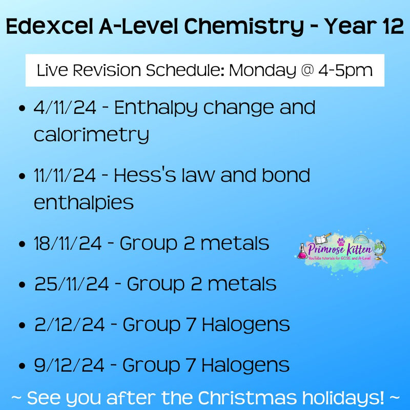 Edexcel A - Level Chemistry Exam Masterclass - Primrose Kitten