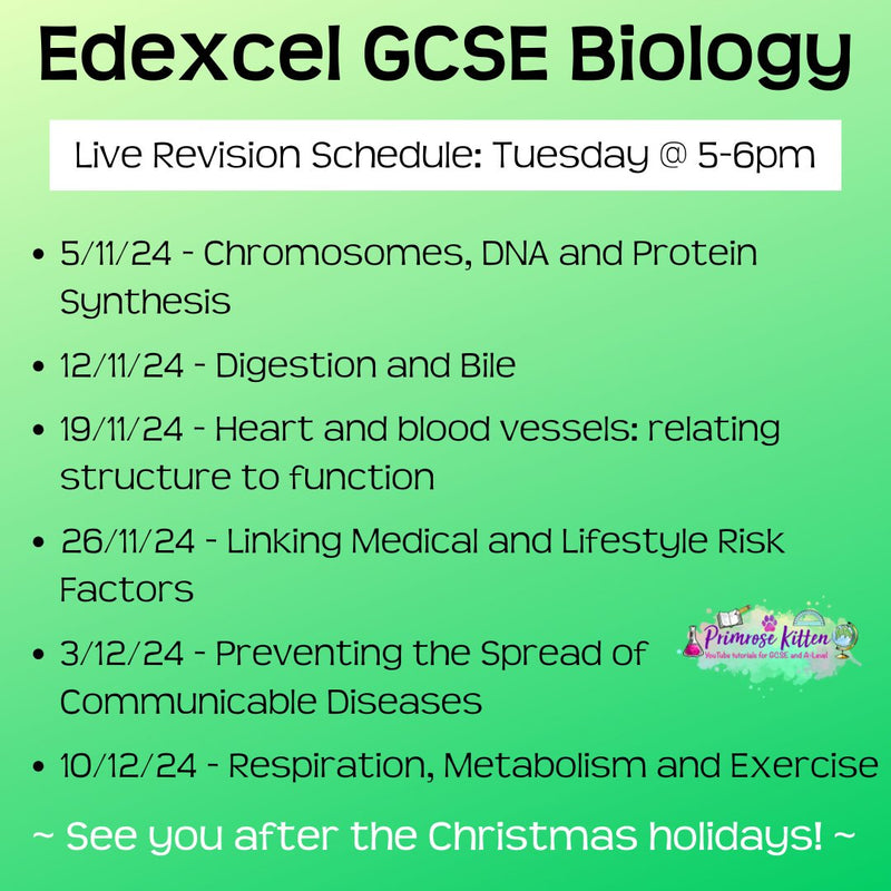 Edexcel GCSE Biology Exam Masterclass - Primrose Kitten