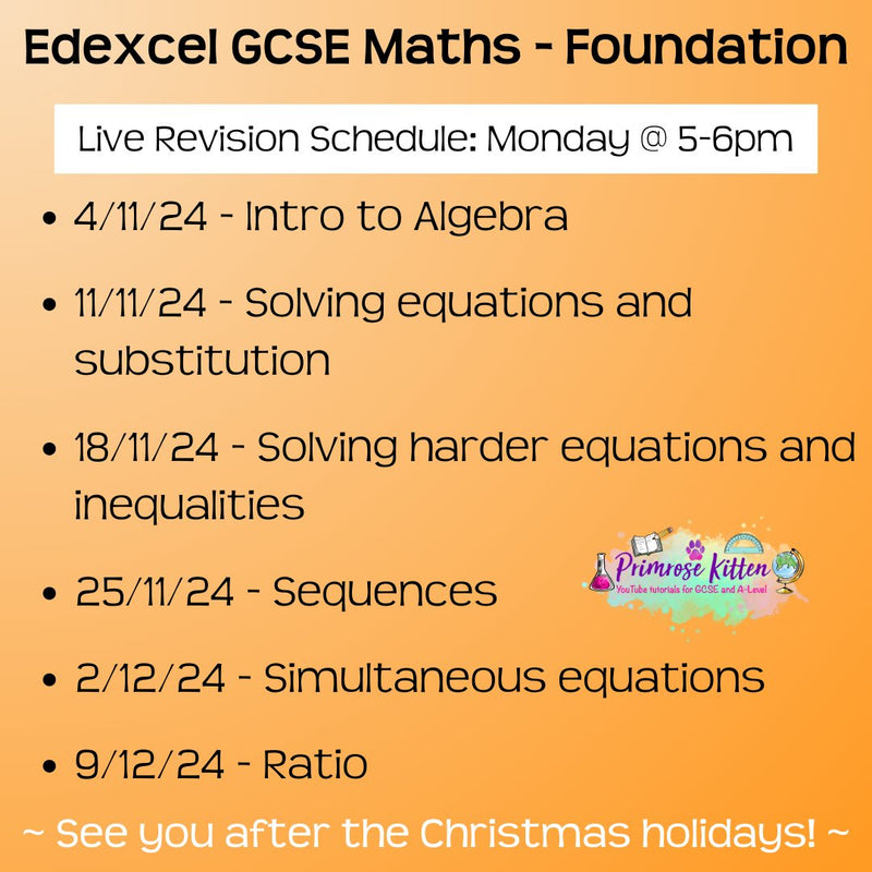 Edexcel GCSE Maths (Foundation) Exam Masterclass - Primrose Kitten