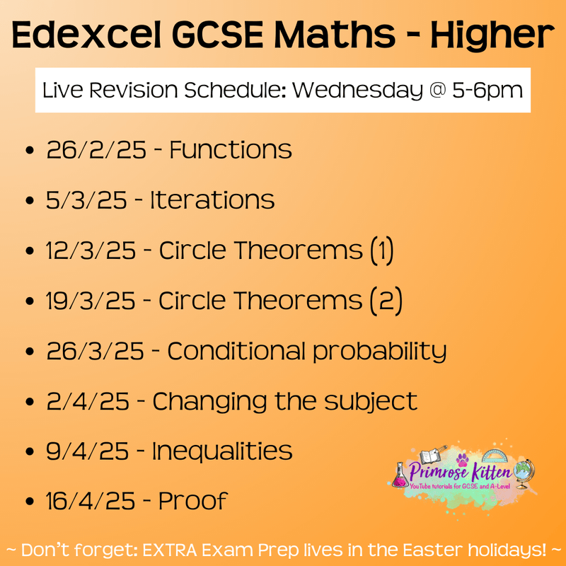 Edexcel GCSE Maths (Higher) Exam Masterclass - Primrose Kitten