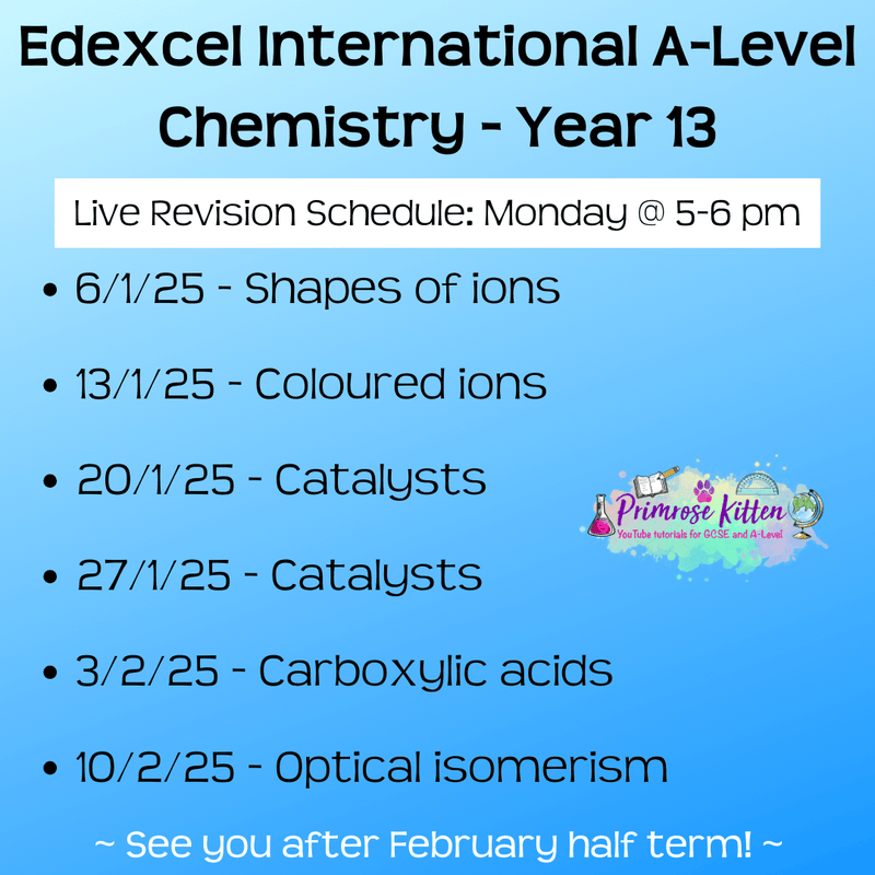 Edexcel International A - Level Chemistry Exam Masterclass - Primrose Kitten