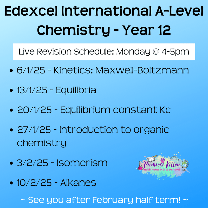 Edexcel International A - Level Chemistry Exam Masterclass - Primrose Kitten