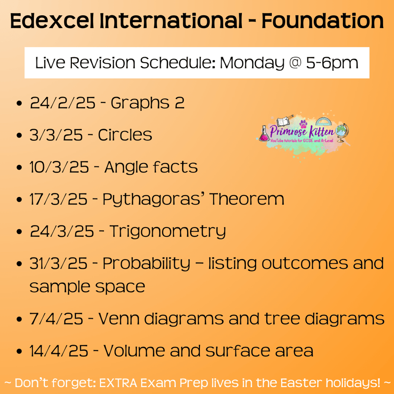 Edexcel International GCSE Maths (FOUNDATION) Exam Masterclass - Primrose Kitten