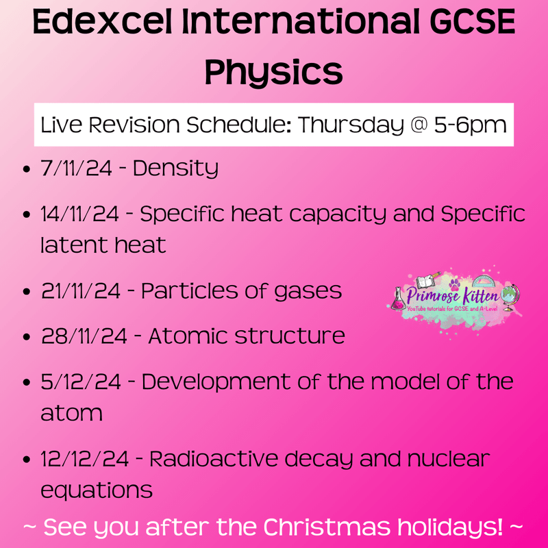 Edexcel International GCSE Physics Exam Masterclass - Primrose Kitten