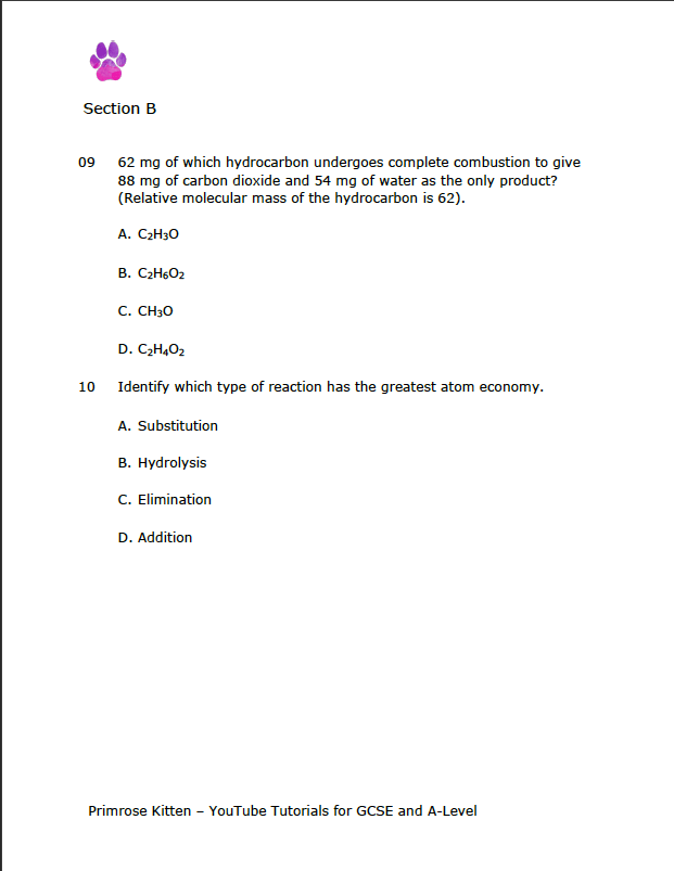 International A-Level Chemistry Predicted Papers - Primrose Kitten