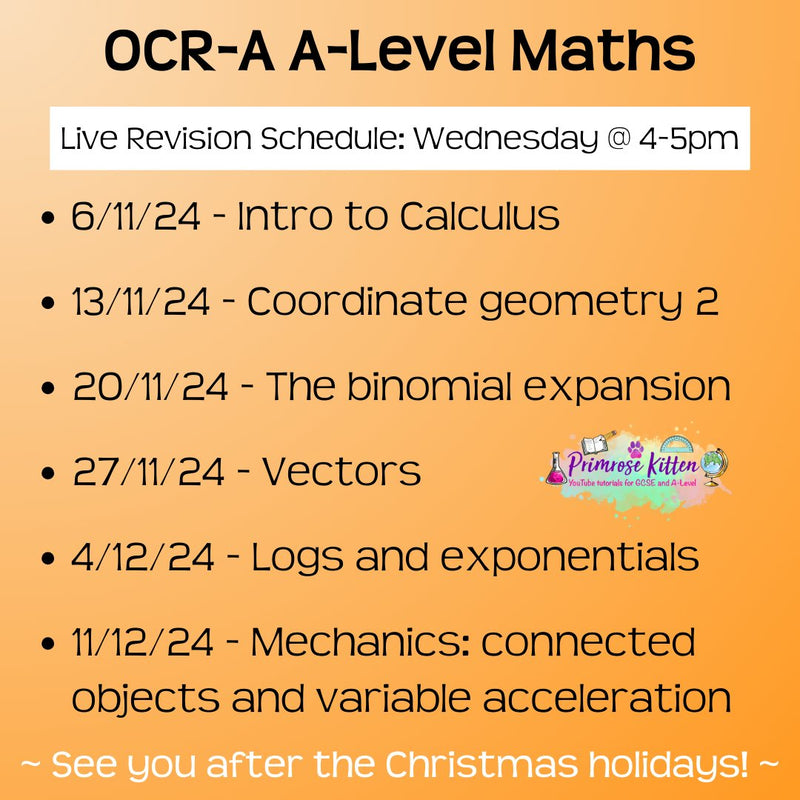 OCR - A A - Level Maths Exam Masterclass - Primrose Kitten