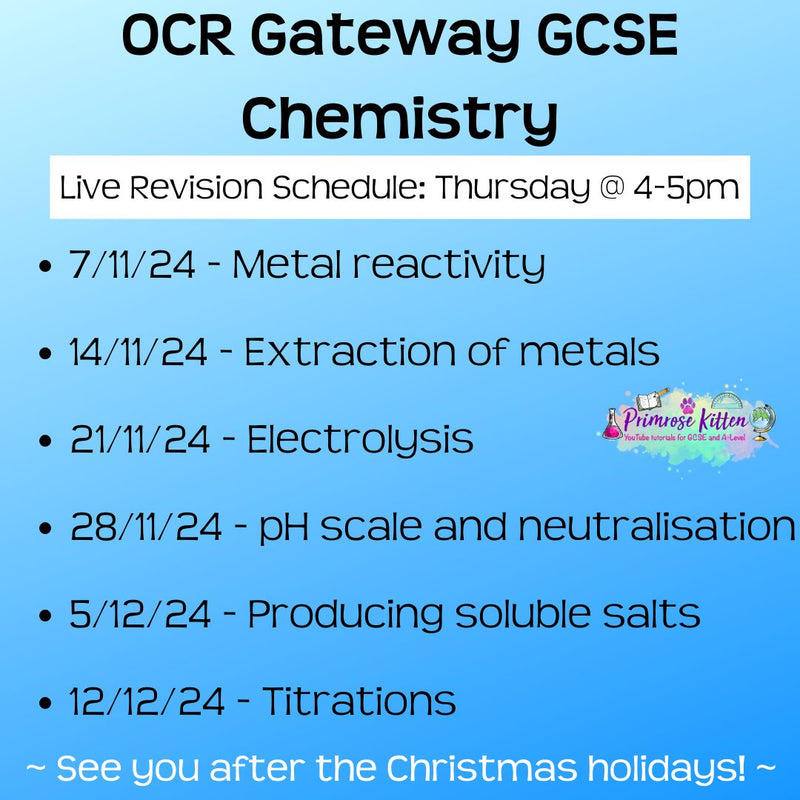 OCR - Gateway GCSE Chemistry Exam Masterclass - Primrose Kitten