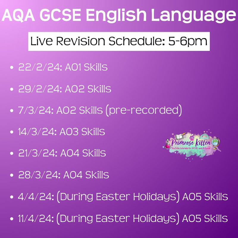 AQA GCSE English Exam Masterclass - Primrose Kitten